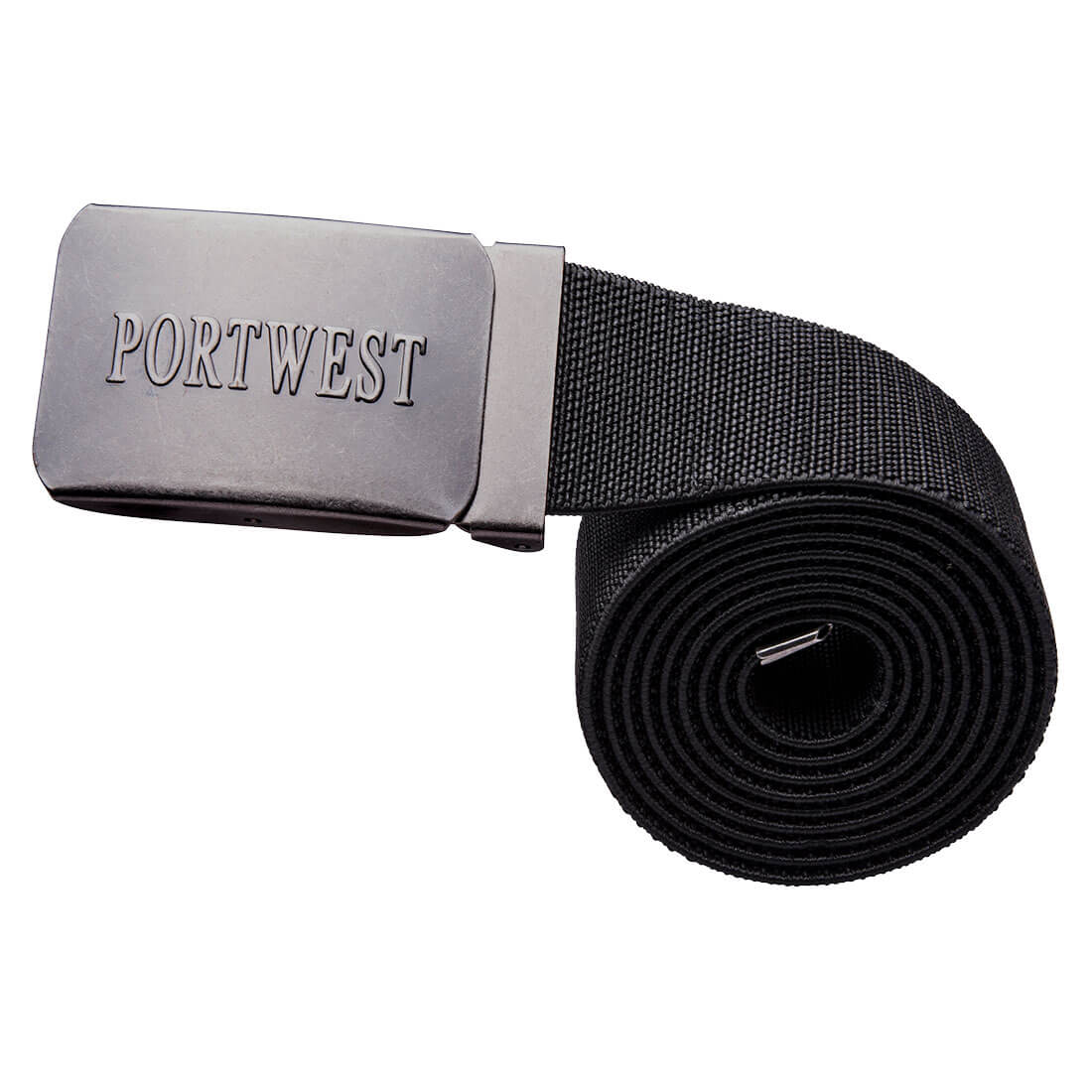 Portwest Work Belt Elasticated Workwear Trouser Belts Canvas Web Metal Buckle - Hamtons Direct