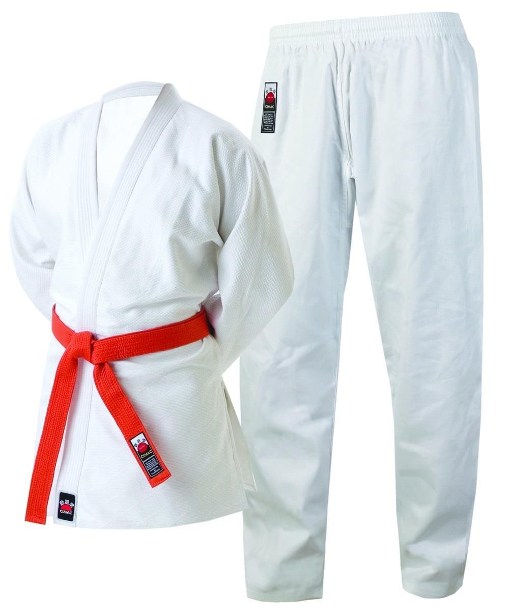 Cimac Judo 250G Uniform Suit Adults Children's Boys Girls Men's Free Belt - Hamtons Direct