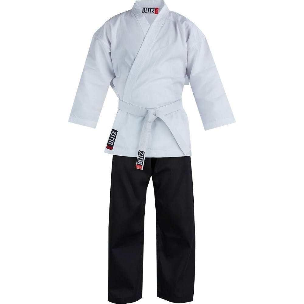 Blitz Kids 7oz Gi Student Karate Aikido Multiple Colours Uniform Free White Belt - Hamtons Direct