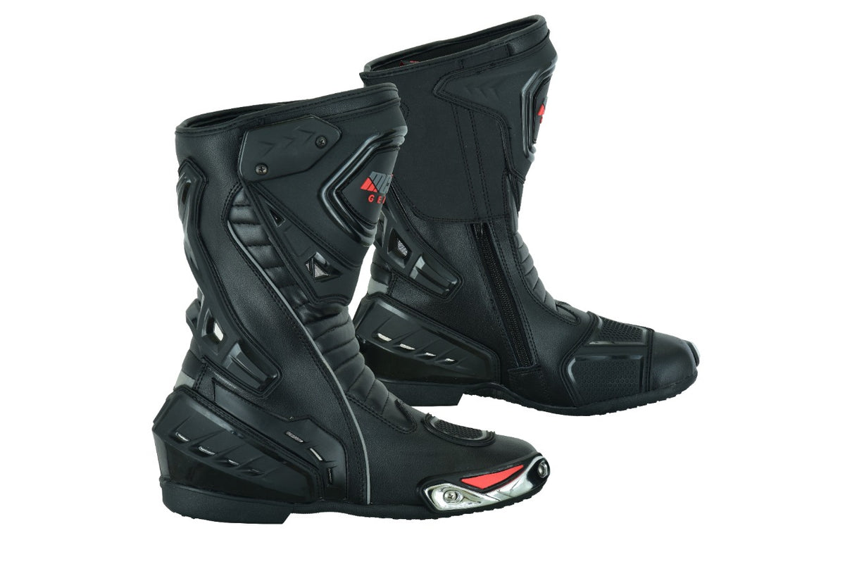 REAL LEATHER HIGH TECH MENS LONG MOTORBIKE MOTORCYCLE RACING SPORTS SHOES BOOTS - Hamtons Direct