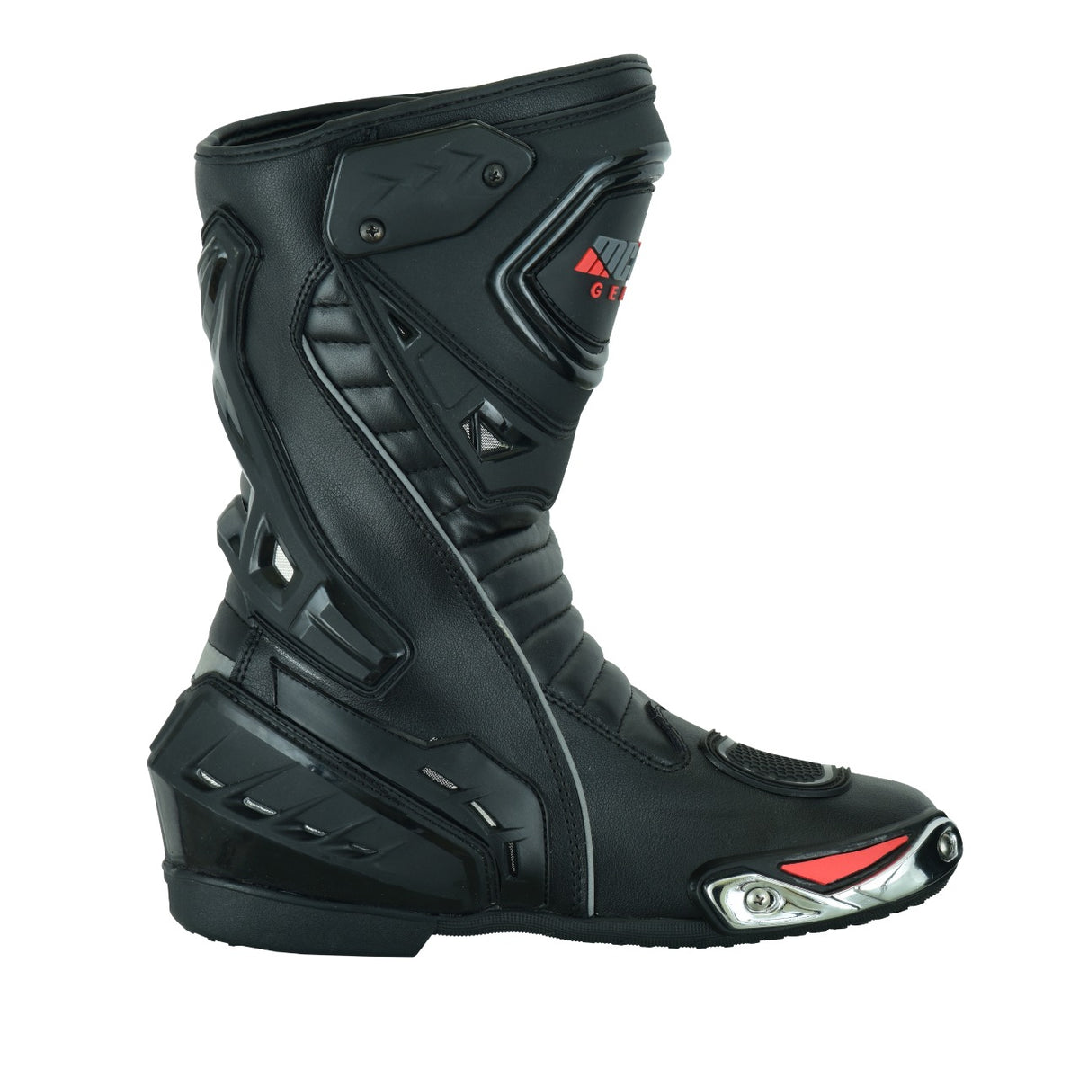 REAL LEATHER HIGH TECH MENS LONG MOTORBIKE MOTORCYCLE RACING SPORTS SHOES BOOTS - Hamtons Direct