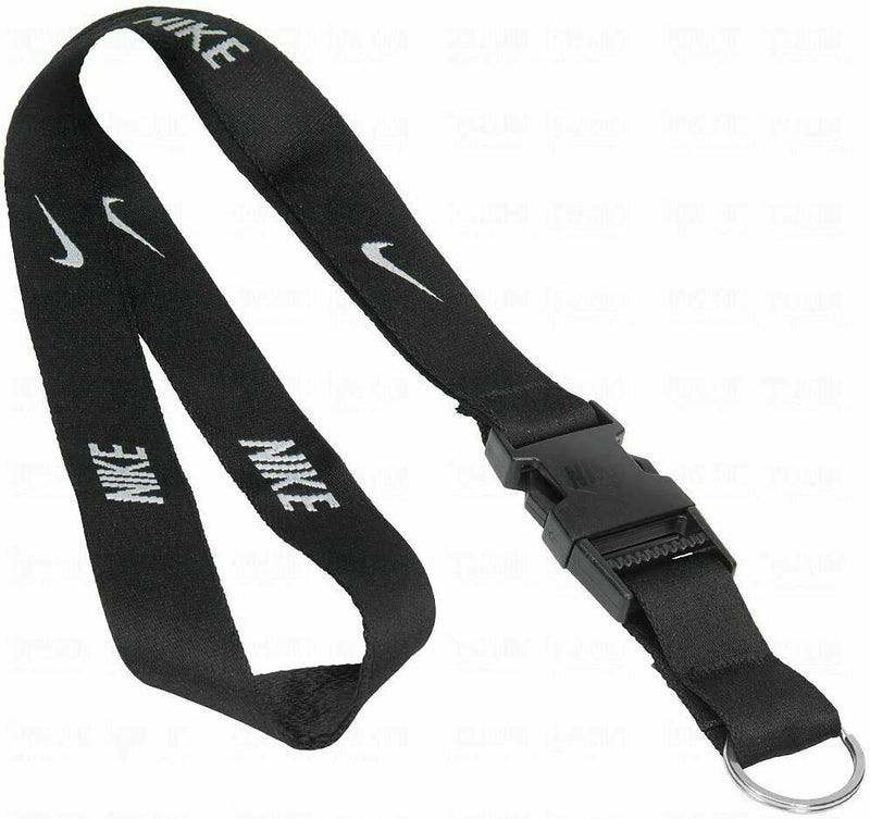 Nike Detachable Lanyard Keyring Black Unisex One Size 100% Genuine Brand New - Hamtons Direct