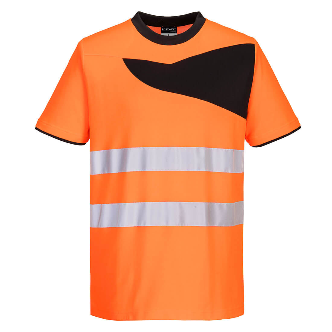 Men's Workwear Hi Vis T-Shirt Reflective High Viz Tee Fluorescent Breathable - Hamtons Direct