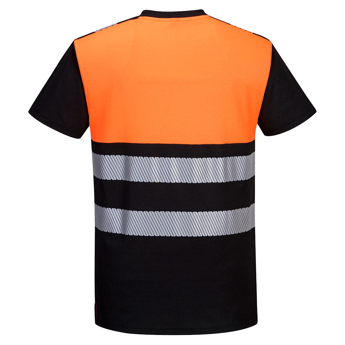 Men's Hi Vis T-Shirt Reflective High Viz Work Tee Fluorescent Moisture Wicking - Hamtons Direct