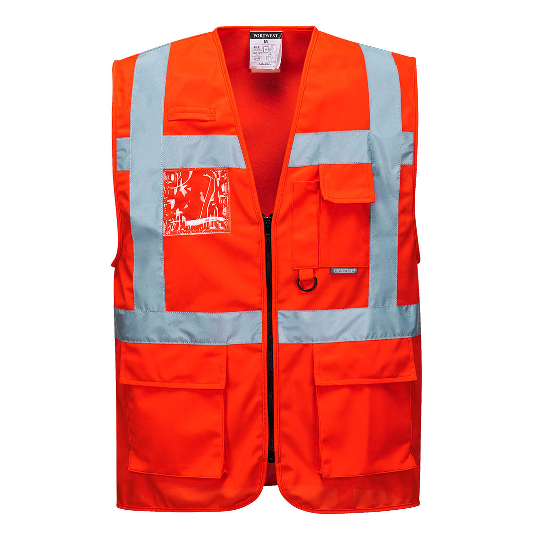 PORTWEST Berlin Executive Vest Hi Vis Safety Waistcoat Zip ID Holder S476 - Hamtons Direct