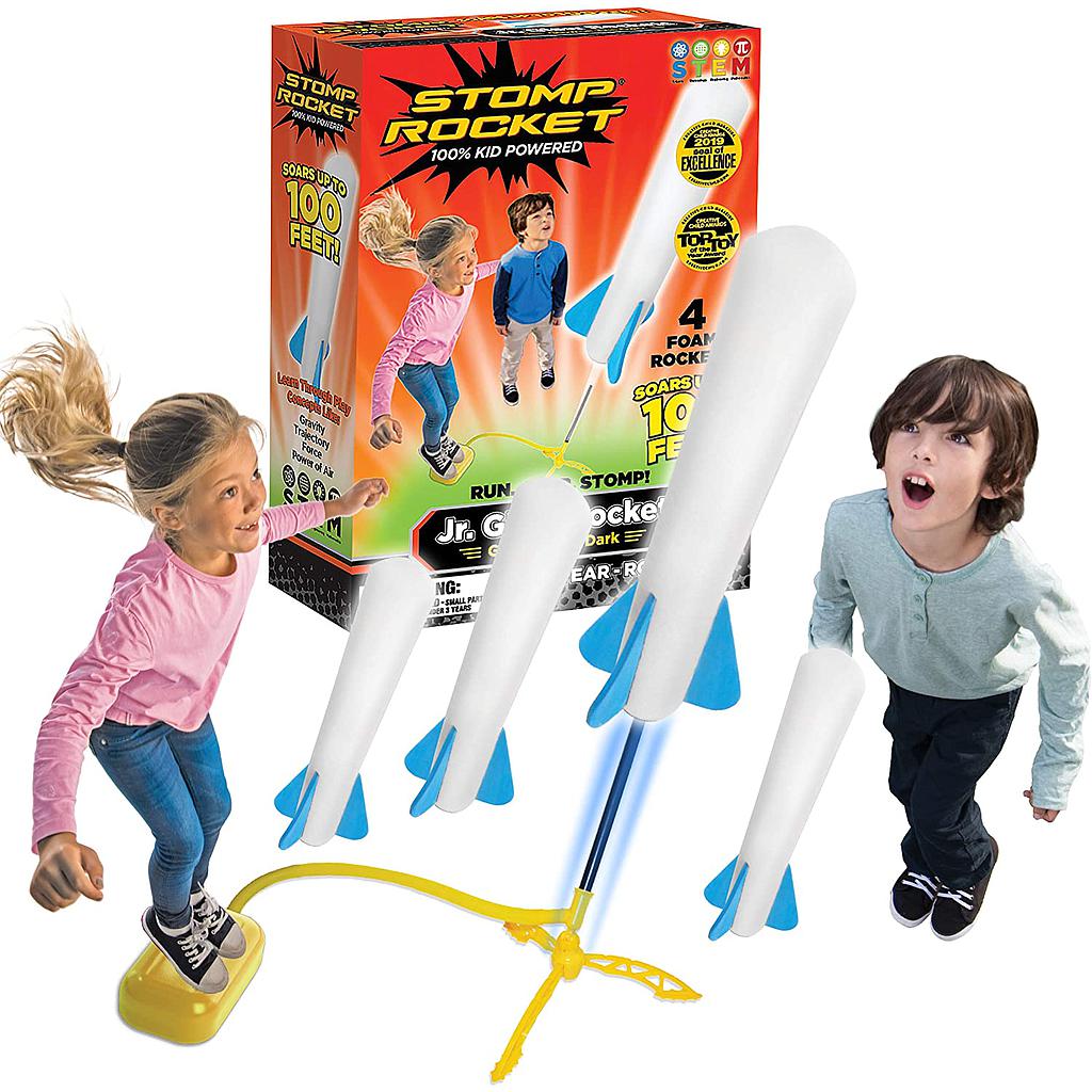 ORIGINAL STOMP ROCKET JUNIOR GLOWS IN THE DARK 100FT HIGH TOYS KIDS CHILDREN - Hamtons Direct