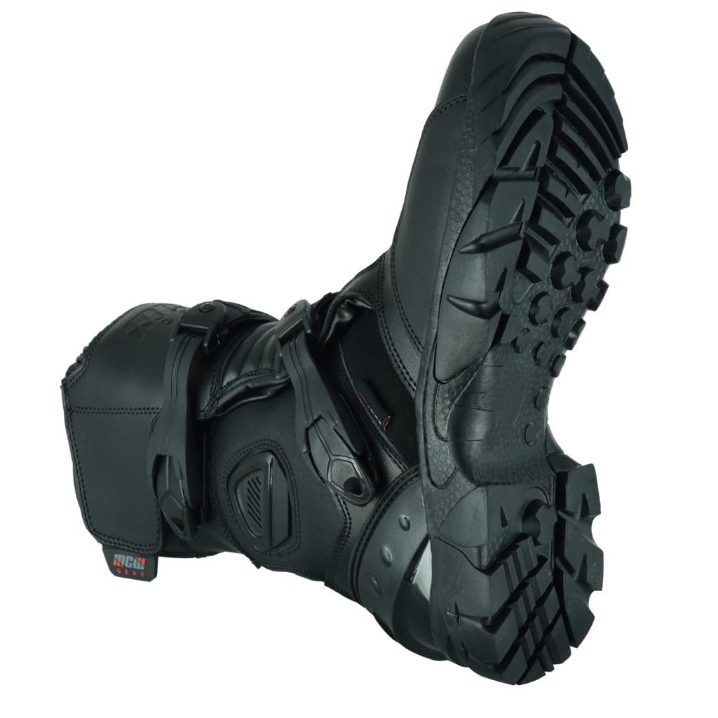 MCW Gear Real Leather Adventure Waterproof Motorcycle Motorbike Chunker Boots - Hamtons Direct