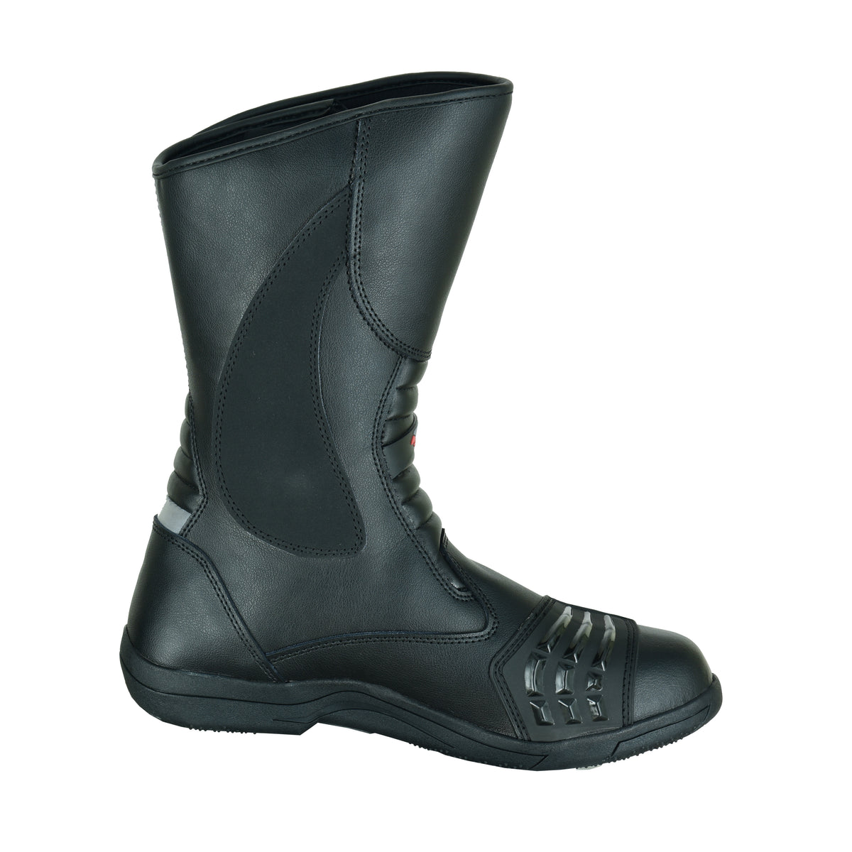 MCW Gear Black Leather Motorcycle Motorbike Waterproof Race Boots Winter New - Hamtons Direct