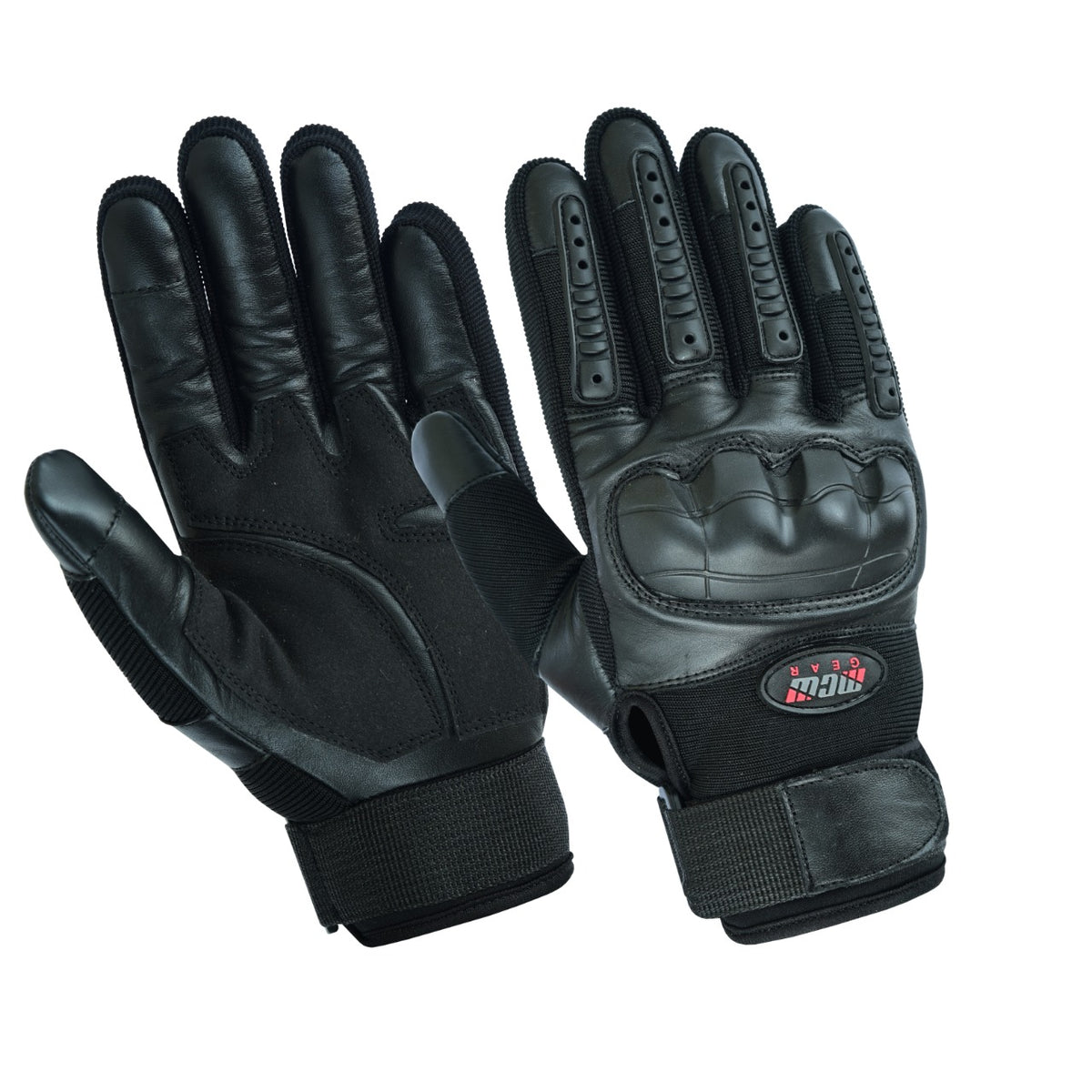 Summer Touchscreen Leather Motorcycle Motorbike Knuckle Protection Soft Gloves - Hamtons Direct