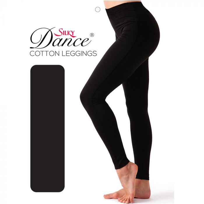 Silky Dance Adult Black Cotton Leggings - Hamtons Direct