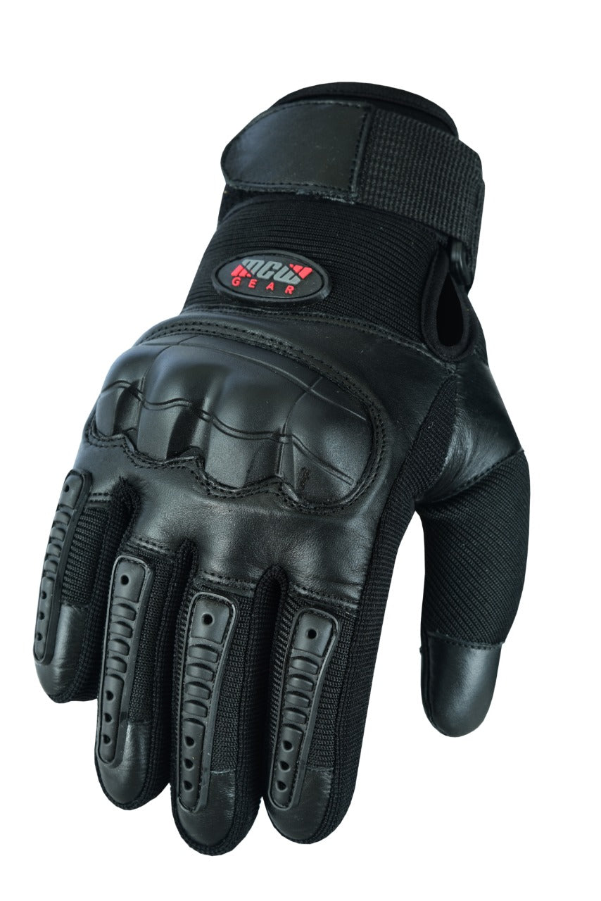 Summer Touchscreen Leather Motorcycle Motorbike Knuckle Protection Soft Gloves - Hamtons Direct