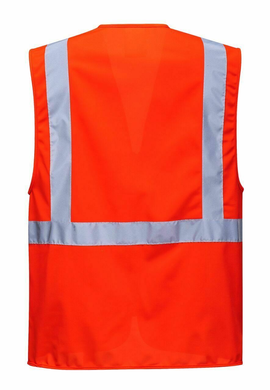 EXECUTIVE HI VIS VIZ VISIBILITY SAFETY MOTORCYCLE INDUSTRIAL TEXTILE VEST JACKET - Hamtons Direct