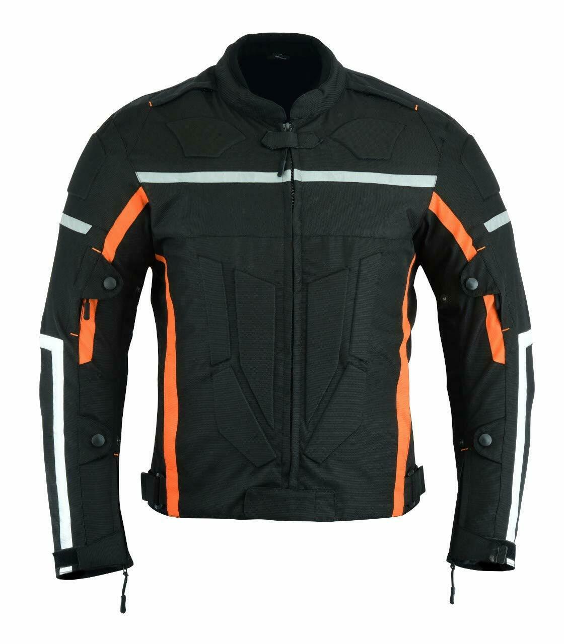 3 Layer Mens Motorcycle Waterproof Cordura Textile Jacket Motorbike CE Armours - Hamtons Direct