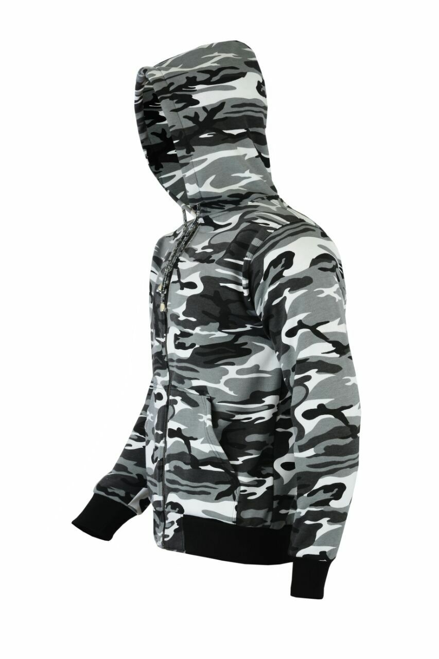 Motorcycle Motorbike Armoured Hoodie Hoody Fleece Jacket Zip Up Removable Armour - Hamtons Direct