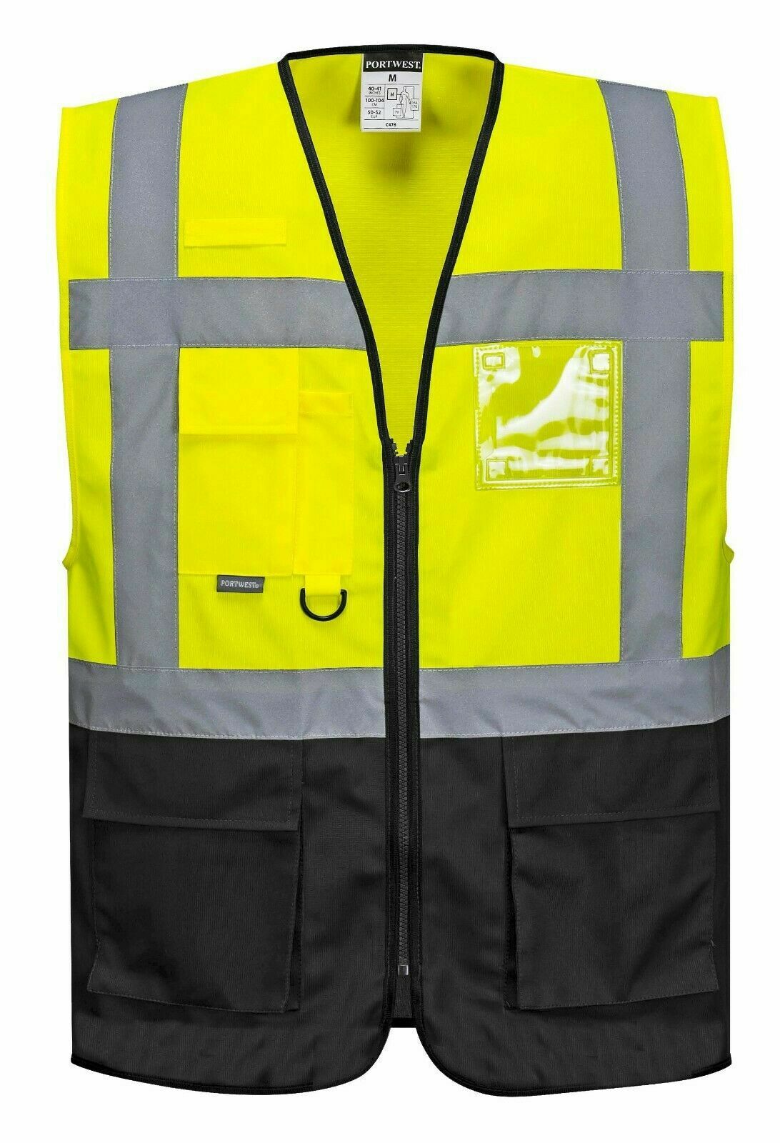 EXECUTIVE HI VIS VIZ VISIBILITY SAFETY MOTORCYCLE INDUSTRIAL TEXTILE VEST JACKET - Hamtons Direct