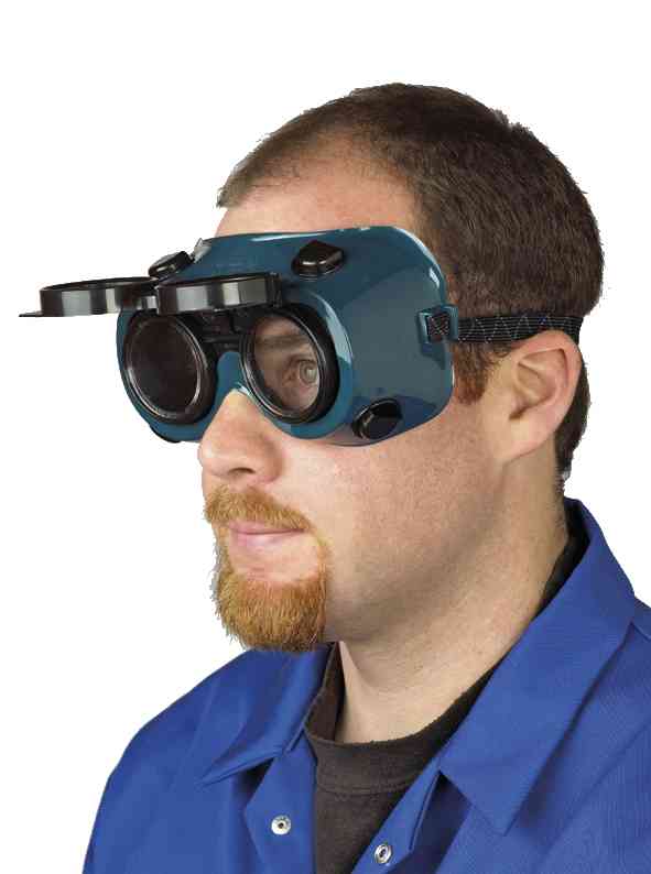 welding goggles on head Portwest PW60 Gas Welding Goggles Flip up Safety Shade 5 CE Certified – Hamtons Direct