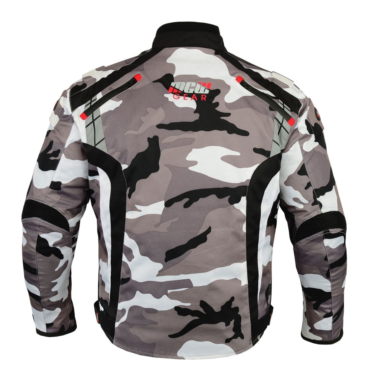 Mens MCW Gear Camo Motorcycle Motorbike Armour Textile Jacket CE Protector - Hamtons Direct