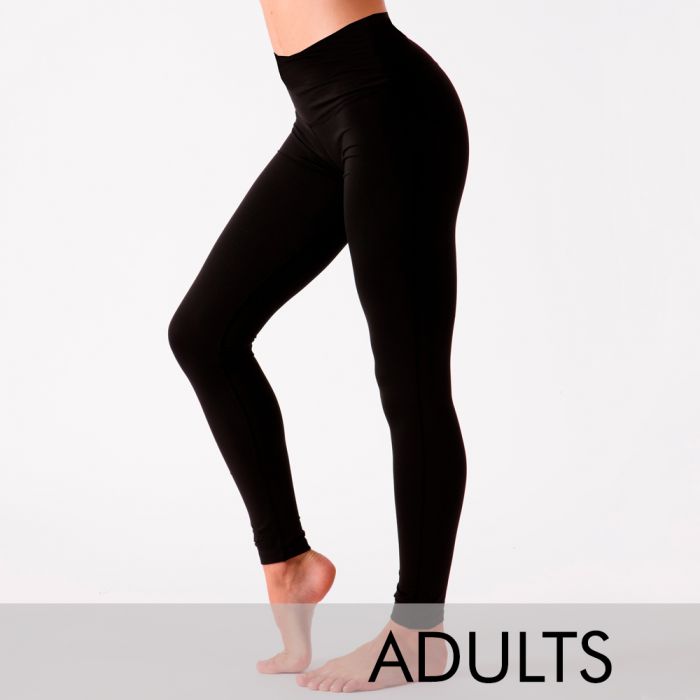 Silky Dance Adult Black Cotton Leggings - Hamtons Direct
