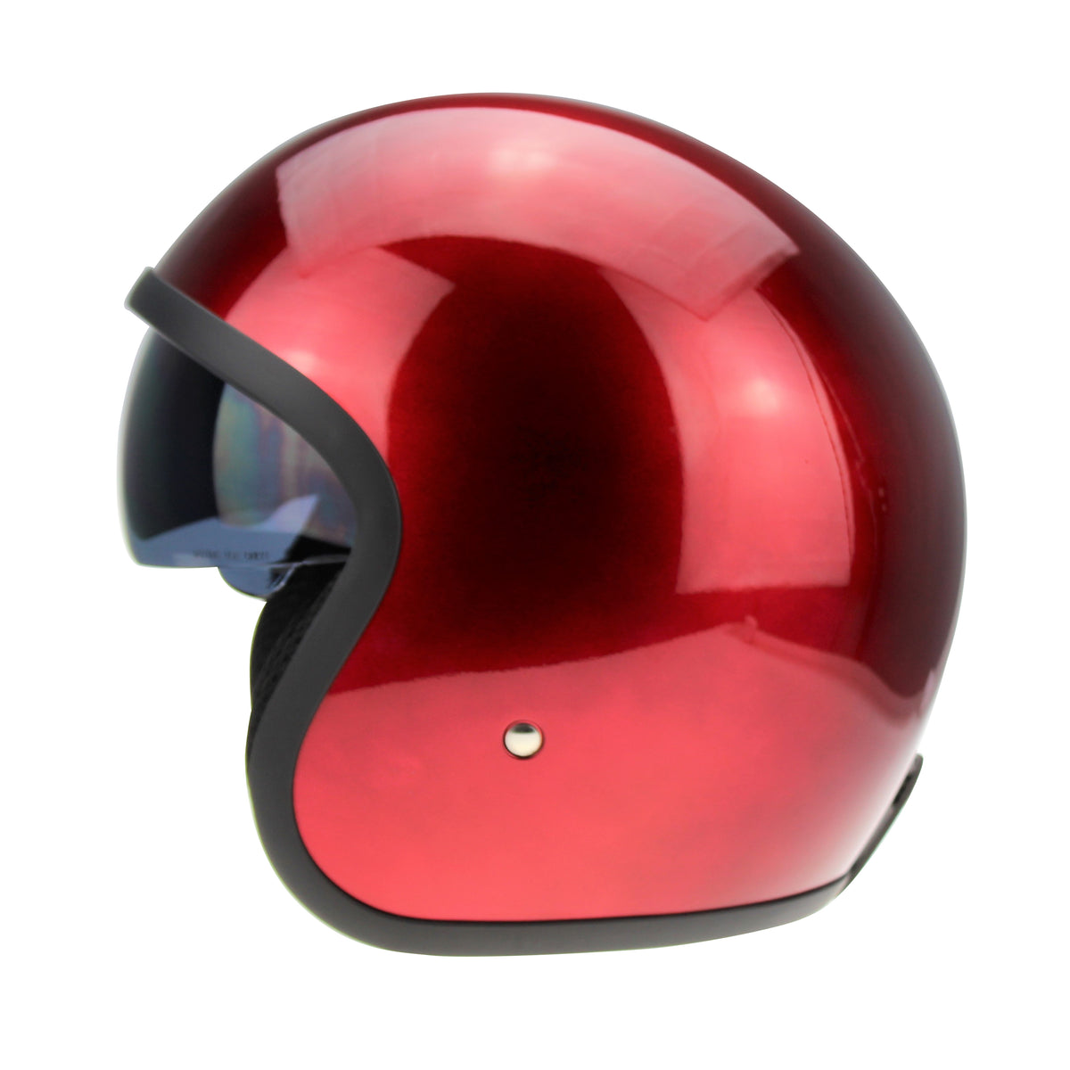 Viper RS-V06 Open Face Jet Tourer Retro Scooter Motorcycle Motorbike Burgundy Helmet - Hamtons Direct