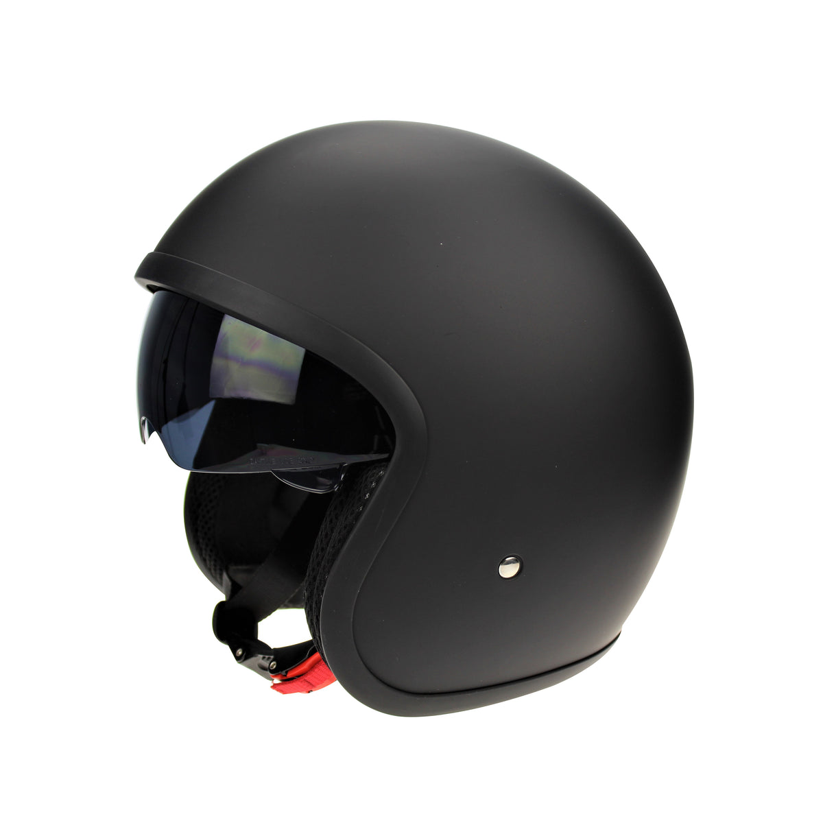 Viper RS-V06 Open Face Jet Tourer Retro Scooter Motorcycle Motorbike Matt Black Helmet - Hamtons Direct