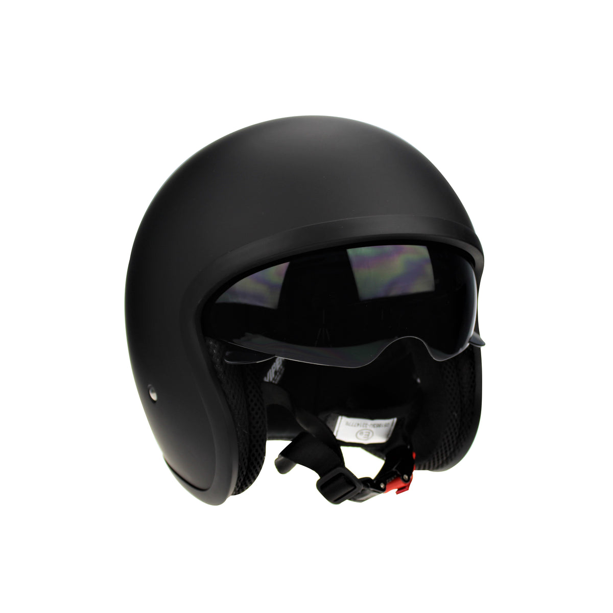 Viper RS-V06 Open Face Jet Tourer Retro Scooter Motorcycle Motorbike Matt Black Helmet - Hamtons Direct