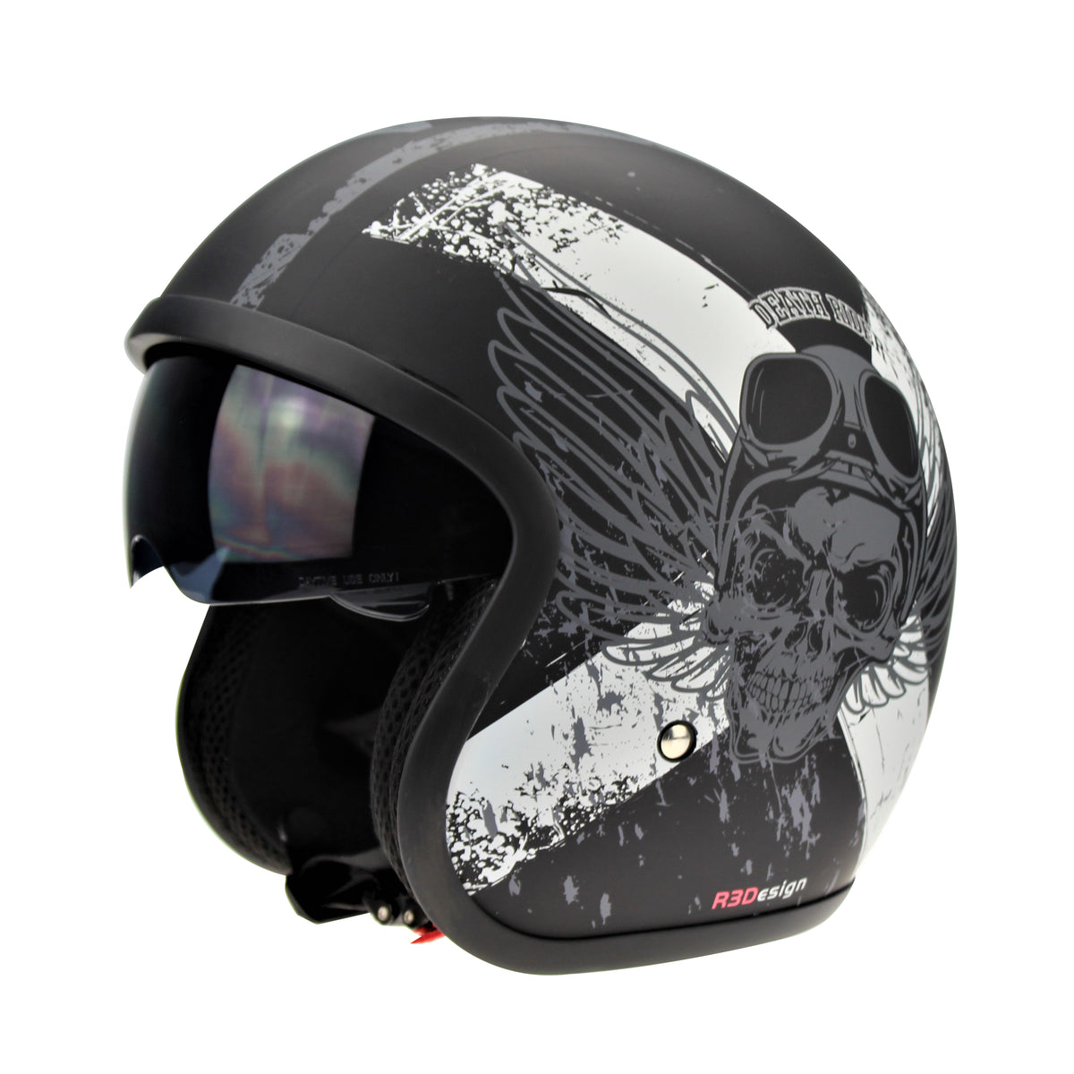 Viper RS-V06 Open Face Jet Tourer Retro Scooter Motorcycle Motorbike Helmet - Hamtons Direct