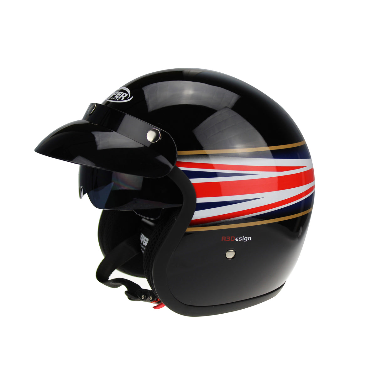 Viper RS-V06 Open Face Jet Tourer Retro Scooter Motorcycle Motorbike Helmet - Hamtons Direct